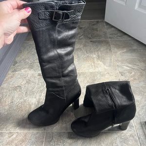 Ugg shearling heeled boots